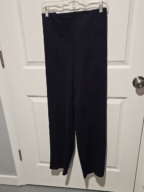 Peter Nygard Navy Straight-Leg Pants
